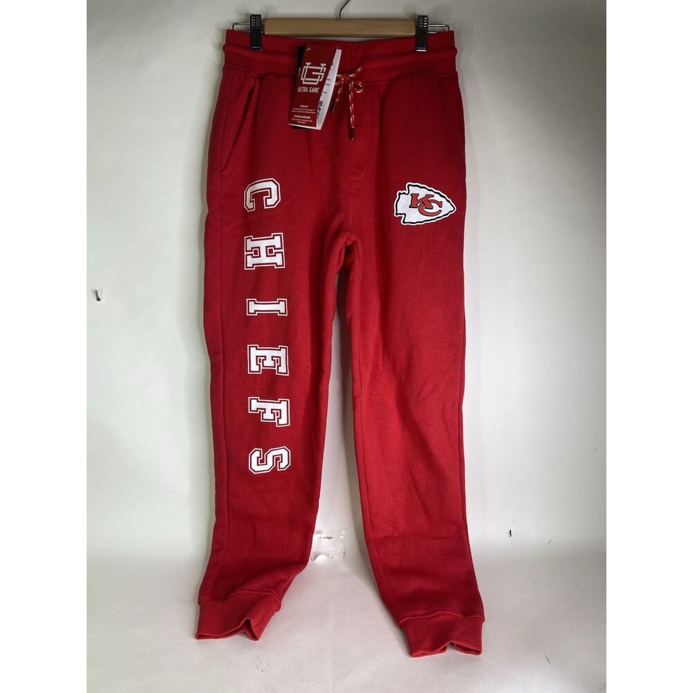 Kansas City Chiefs KC Ultra Game Day NFL Red Jogger Pants Sweatpants Mens Size S